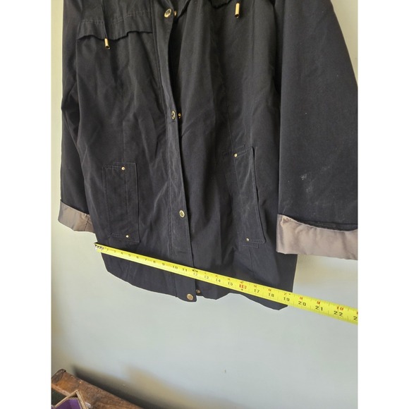 G Gallery New York Petite Large Polyester Jacket Black Removable Liner Coat Hood - Picture 5 of 16